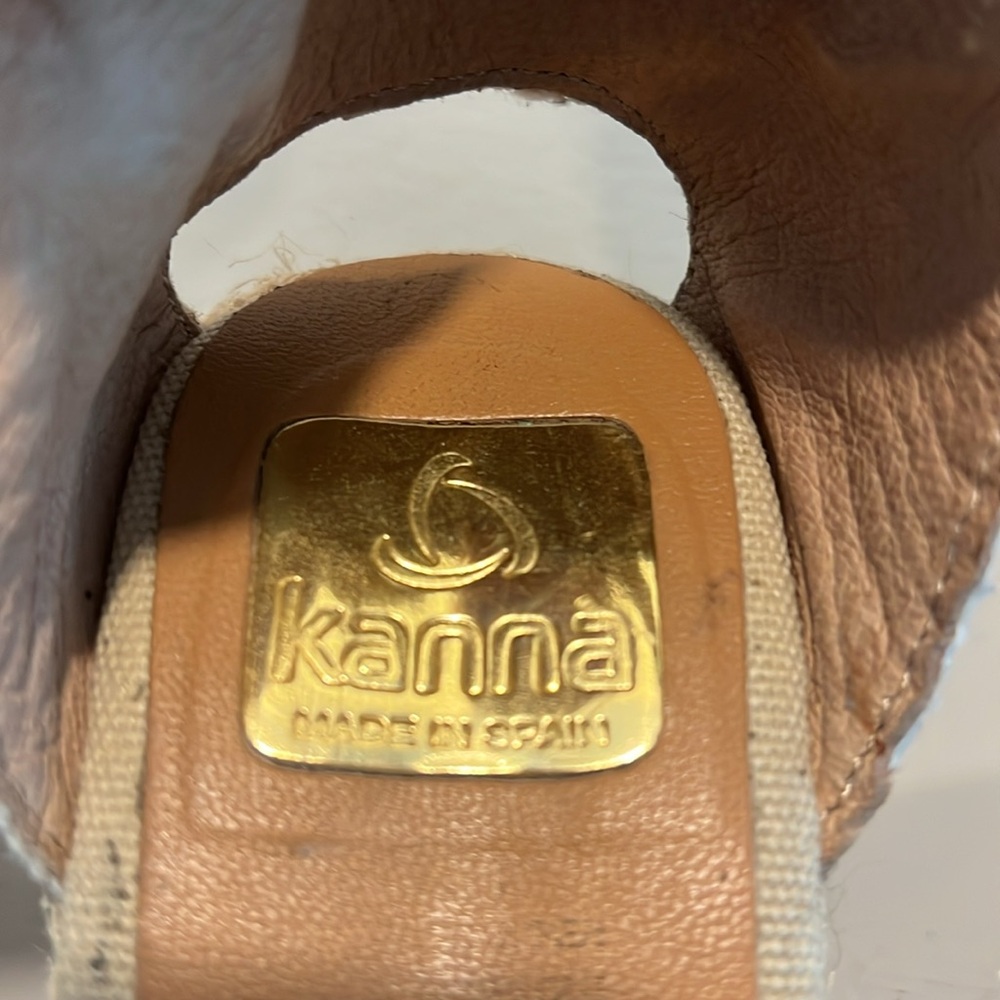 Kanna Navy and Tan Espadrille Sandals - Picture 6 of 7
